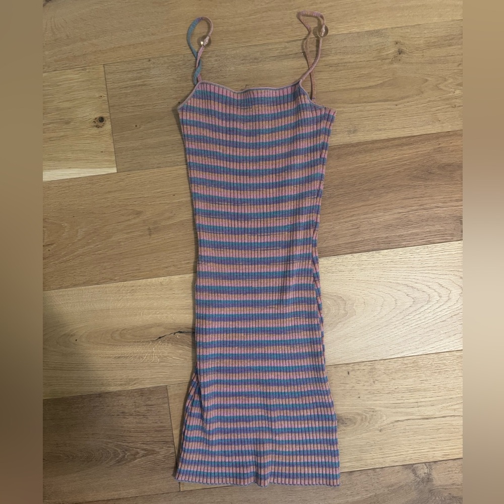 Rails Pink and Blue Striped Mini Dress